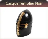 Casque templier noir