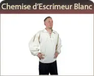 Chemise d'escrimeur Blanc
