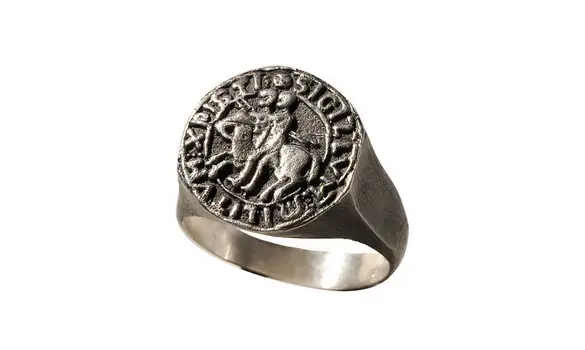 Chevalière Templier argent