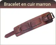Bacelet en cuir marron