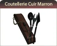 Coutellerie Cuir Marron