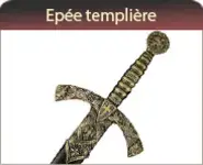 Epée Templière noire